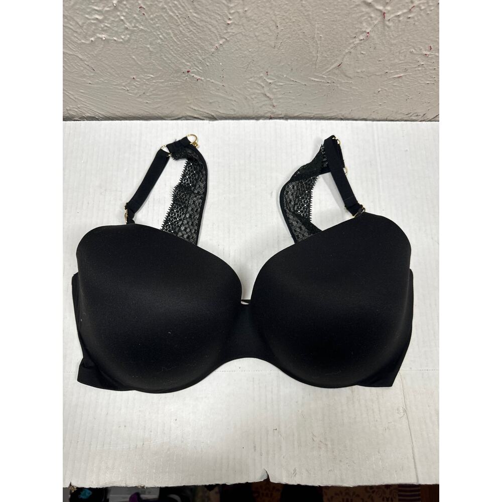 Victoria's Secret‎ Bra Black Incredible Lined Demi Underwire Back Closure 36DDD